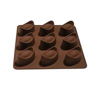 Moule à gâteau en caoutchouc de chocolat à 9 trous, moule à lingots, en silicone, fondant, moule à gelée pour les amateurs de pâtisserie, moule à mousse en silicone