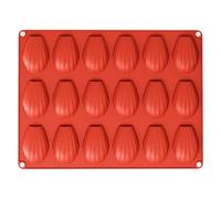 Moule à gâteau en forme de coquillage, 18 cavités, en silicone, à pâtisserie, biscuits, gâteaux au thé, chocolat