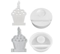 Moule à gâteau en forme de cœur en silicone pour bougies en béton - Décorations de table - Support en forme de cœur - Bougeoir en silicone