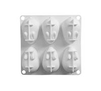 Moule à gâteau en mousse à 6 emplacements en silicone avec motif animal 3D