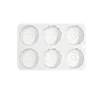 Moule à gâteau en silicone à 6 cavités en forme de fleur pour chocolat et bonbons - Outils de cuisson antiadhésifs pour la cuisson