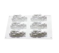 Moule à gâteau en silicone à 6 cavités en forme de montagne Moule de cuisson flexible adapté pour la cuisson et le dessert Moule anti-adhésif