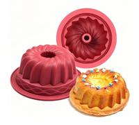 Moule à gâteau en silicone anti-adhésif 10,2 cm | Fournitures de cuisson pour moule à gâteau rond