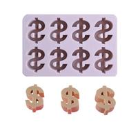 Moule à gâteau en silicone avec cavité pour signe de dollar | Fondant, biscuits, biscuits, sucre, chocolat, bonbons durs
