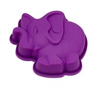 Moule à gâteau en silicone avec éléphant - 15 cm - Résistant à la chaleur - Violet