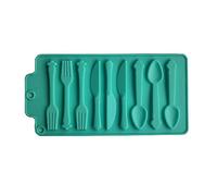 Moule à gâteau en silicone de qualité alimentaire avec fourchette, cuillère, sucre, chocolat, fondant, fondant