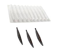 Moule à gâteau en silicone de qualité alimentaire facile à démouler 10 cavités de vanille pour chocolat, dessert, dosettes de vanille, moule à gâteau mousses