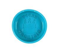 Moule à gâteau en silicone empreinte texte "Happy Birthday" 12 parts - -