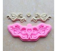 Moule à gâteau en silicone en forme d'ange - Moule à chocolat en forme d'ange - Moule à gâteau mignon en forme d'ange - 1 pièce