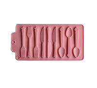 Moule à gâteau en silicone en forme de fourchette pour sucre, légumes, bonbons, biscuits, chocolat, glaçons, desserts français, fondants, biscuits