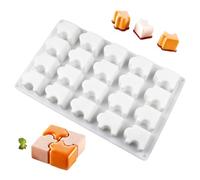 Moule à gâteau en silicone en forme de puzzle 20 trous | Moule à dessert réutilisable pour gâteaux, desserts, chocolats, gelée