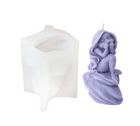 Moule à gâteau en silicone en forme de sirène, moule à chocolat, moule à savon fait à la main, statue de fille endormie, moules à gâteau en résine pour la pâtisserie