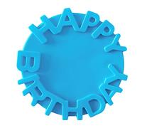 Moule à gâteau en silicone - Grand moule à gâteau rond - Lettre « Happy Birthday » pour gâteaux - Outils de cuisson - Four à micro-ondes - Moules à chocolat ronds
