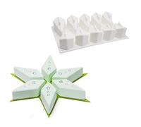 Moule à Gateau en Silicone, moules 3d pour Glace Chocolat Pâtisserie Dessert, 10 Trous Forme de étoiles magiques