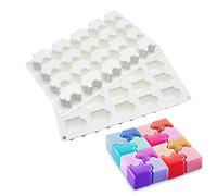Moule à Gateau en Silicone, moules 3d pour Glace Chocolat Pâtisserie Dessert, 20 Trous Forme de Puzzle