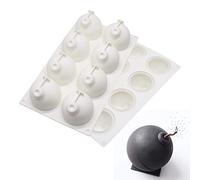Moule à Gateau en Silicone, moules 3d pour Glace Chocolat Pâtisserie Dessert, 8 Trous Forme de Boules