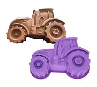 Moule à gâteau en silicone, moules à chocolat, en forme de tracteur créatif, moules à gâteaux résistants à la chaleur et sûrs, moules de cuisson pour créer des gâteaux, chocolats ou bonbons, 27 x 16,5