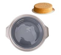 Moule à Gâteau en Silicone, Plat de Cuisson Rond Pliable, Type de Presse, Plateau de Cuisson à Dégagement Rapide pour Gâteau au Fromage, Gâteau en Mousseline (GRAY)