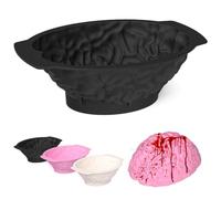 Moule à gâteau en silicone réaliste en forme de cerveau humain, 8,1 cm de profondeur, grand volume avec base de support, moule épais pour pudding d'Halloween, chocolat, fondant, bonbons, décorations