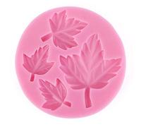 Moule à gâteau en silicone The Ice Cube Tray en forme de 4 feuilles d'érable roses différentes attrayantes