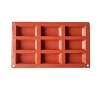 Moule À Gâteau Financier À 9 Cavités - Cuisson Faits À La Main Antiadhésifs | Moules En Silicone Pour Rectangle | Moule Barre De Céréales Silicone | Financier Moule À Gâteau En Silicone 9 Cavités