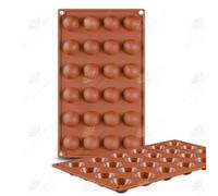 Moule à gâteau - HTBE® - Demi-boule 24 cm - Silicone alimentaire - Compatible congélateur - Rouge