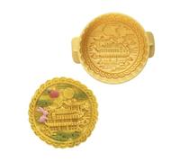 Moule à gâteau motif lapins et palais - Outil de décoration de gâteau - Outil de décoration de gâteau - Presse à la main - Accessoires de pâtisserie - Tampon et emporte-pièce pour pâtisseries de