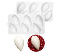 Moule à gâteau mousse française en silicone 3D Baker homebrew chocolat savon bougie moule, 6 trous coquille de goutte d'eau