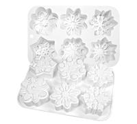 Moule à gâteau mousse française en silicone 3D boulanger maison chocolat savon bougie moule, 6 trous flocons de neige