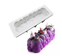 Moule à gâteau mousse Moule en silicone pour cuisson des desserts Bougie parfumée DIY Magic Ball Convient pour brownie au chocolat,gelée,crème glacée,gâteau au fromage,fudge (B)