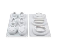 Moule à Gâteau pavé 3D en Silicone, Moule à Pâtisserie Flexible de qualité Alimentaire pour Gâteaux, Chocolats, Gelée, Savon, Résistant à la Chaleur -60 à 230 °C (Blanc)