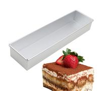 Moule à gâteau rectangulaire - 15,74 x 3,93 x 2,36 po Plat de cuisson antiadhésif, moule à gâteau - Plat de cuisson fixe en d'aluminium rectangulaire pour en mousseline de soie de fête d'annive