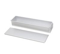 Moule à gâteau rectangulaire - Moule à gâteau de couleur blanche | Moule à mousse en aluminium avec couvercle, moule à pain, moule à mousse multifonction amovible, rectangulaire, anti-adhésif