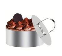Moule à Gâteau Rond - Acier Inoxydable 7.8x7.8x5cm Anneau Avec Poussoir | Moules à Mousse Pour Biscuits Chocolat Gelée Pudding Cuisson Dessert Maison Pâtisserie