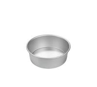 Moule à gâteau rond en aluminium de 4 à 12 pouces, ustensiles de cuisson à fond solide en mousseline de soie for la cuisson à domicile en alliage d'aluminium Pour GâTeaux(White 5 inches)