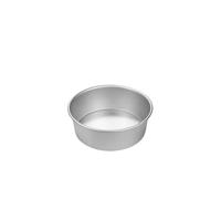Moule à gâteau rond en aluminium de 4 à 12 pouces, ustensiles de cuisson à fond solide en mousseline de soie for la cuisson à domicile en alliage d'aluminium Pour GâTeaux(White 4 inches)