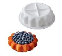 Moule à gâteau rond en forme de fleur, poêle à tartes œufs pour la fabrication professionnelle de desserts pour la pâtisserie à domicile et les célébrations de vacances, moule de cuisson en