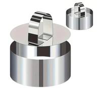 Moule à gâteau rond - Moule à gâteau en acier inoxydable haute performance avec poussoir réglable, outil polyvalent pour la fabrication de gâteaux, mousses, chocolats et autres confiseries. Convient