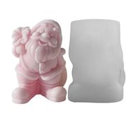 Moule à gâteau Santa Clause - Artisanat sans silicone en résine esthétique sûre, fabrication de savons de vacances et création de bougies | Moule de projet de décoration de Noël 3D