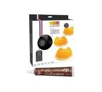 Moule à gâteau semi-rigide 9 demi-sphères + 1 Stylo chocolat Scrapcooking