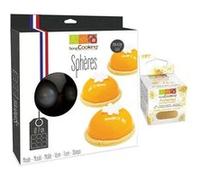 Moule à gâteau semi-rigide 9 demi-sphères + paillettes dorées Scrapcooking