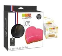 Moule à gâteau semi-rigide coeur + paillettes dorées - ScrapCooking Multicolore G