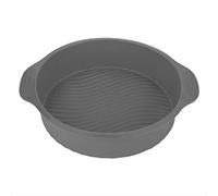 Moule à Gâteaux Forme Ronde de Silicone de 9 Pouces Adaptée aux Besoins du Client Divers Plat de Cuisson pour le Four(Gris)