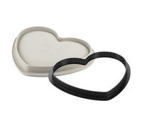 Silikomart Kit Tarte Mon Amour - Anneau microperforé TPLUS 200x190 h20mm + Moule coeur 188x158 h26mm