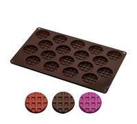Moule à gaufres - 25,4 x 16 x 0,9 cm - Moule à gaufres en silicone, moule à crêpes en silicone, moules à chocolat à 18 grilles | Moule de cuisson hémisphère multifonctionnel, ensemble d'ustensiles de