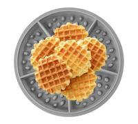 Moule à gaufres en silicone - Moule à gaufres antiadhésif - Moule à dessert flexible résistant à la chaleur - Pour poisson-gâteau, gâteau au chocolat, cuisson au four, préparation du petit-déjeuner