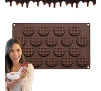 Moule à gaufres, moule à barre chocolatée | Moules à gaufres antiadhésifs à 18 grilles - Outils de cuisson de biscuits réutilisables, moule à gelée, de cuisson hémisphère multifonctionnel pour b