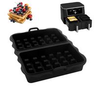Moule à Gaufres pour Airfryer, Insert à Gaufres En Silicone Compatible Avec Ninja AF300EU, AF400EU, AF451EU, Sl400EU & Af500de, Plaques à Gaufres Accessoires Pour Friteuse à Air Chaud