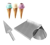 Moule à Gaufres Pour Cornets De Glace, En Acier Inoxydable, Avec Corps En Fonte D'aluminium, Antiadhésif, Pour Omelettes Et Gaufriers