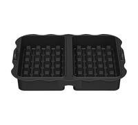 Moule à gaufres pour friteuse à air - de cuisson en silicone à 2 cavités - Plateau à pain pour repas de famille, fête, vacances, cuisine, petit déjeuner, week-end, brunch